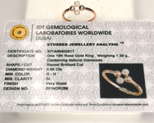 Load image into Gallery viewer, 18 KARAT ROSE GOLD RING WITH NATURAL DIAMONDS IN 4 DOTTED DESIGN