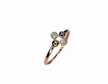 Load image into Gallery viewer, 18 KARAT ROSE GOLD RING WITH NATURAL DIAMONDS IN 4 DOTTED DESIGN