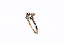 Load image into Gallery viewer, 18 KARAT ROSE GOLD RING WITH NATURAL DIAMONDS IN 4 DOTTED DESIGN