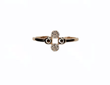 Load image into Gallery viewer, 18 KARAT ROSE GOLD RING WITH NATURAL DIAMONDS IN 4 DOTTED DESIGN