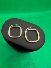Load image into Gallery viewer, 18K Squared Loop Earrings 15mm
