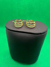 Load image into Gallery viewer, 18K Triple Layered loop Earrings
