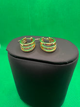 Load image into Gallery viewer, 18K Triple Layered loop Earrings
