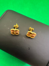 Load image into Gallery viewer, 21K Flower Clover Earrings
