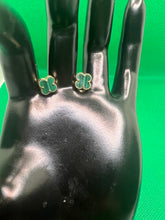 Load image into Gallery viewer, 18K Green Agathe Earrings
