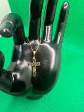 Load image into Gallery viewer, 18K Cross Necklace “18”
