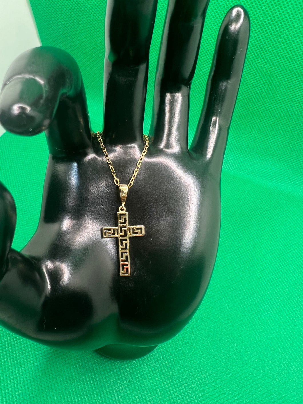 18K Cross Necklace “18”