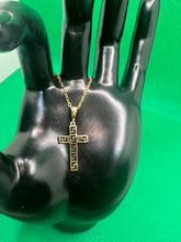 Load image into Gallery viewer, 18K Cross Necklace “18”
