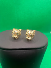 Load image into Gallery viewer, 18K Panther Earrings “10mm”

