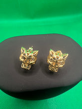 Load image into Gallery viewer, 18K Panther Earrings “10mm”
