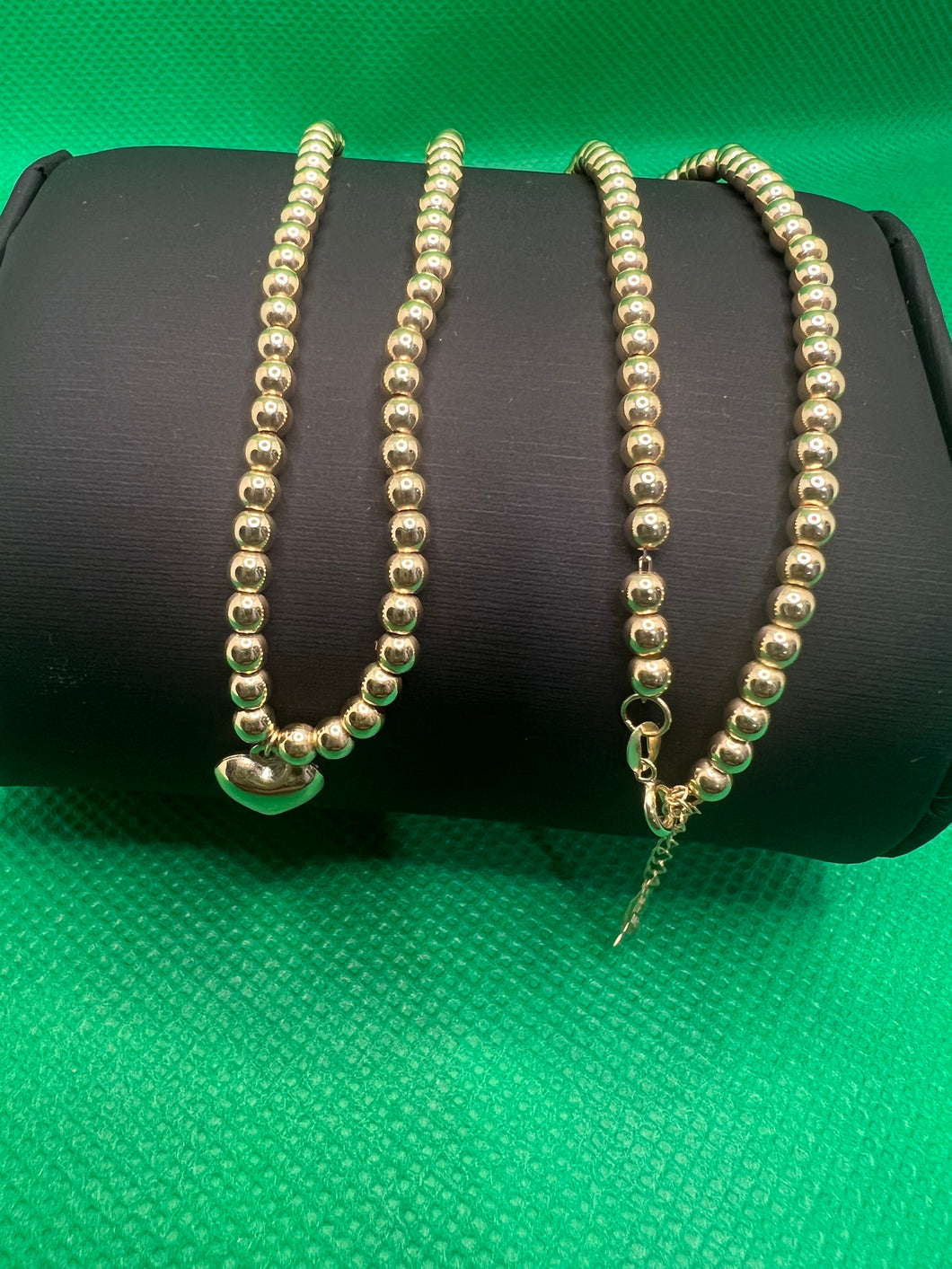 18K Bubble Heart Necklace “16”