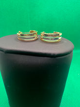 Load image into Gallery viewer, 18K Tricolor Loop Earrings
