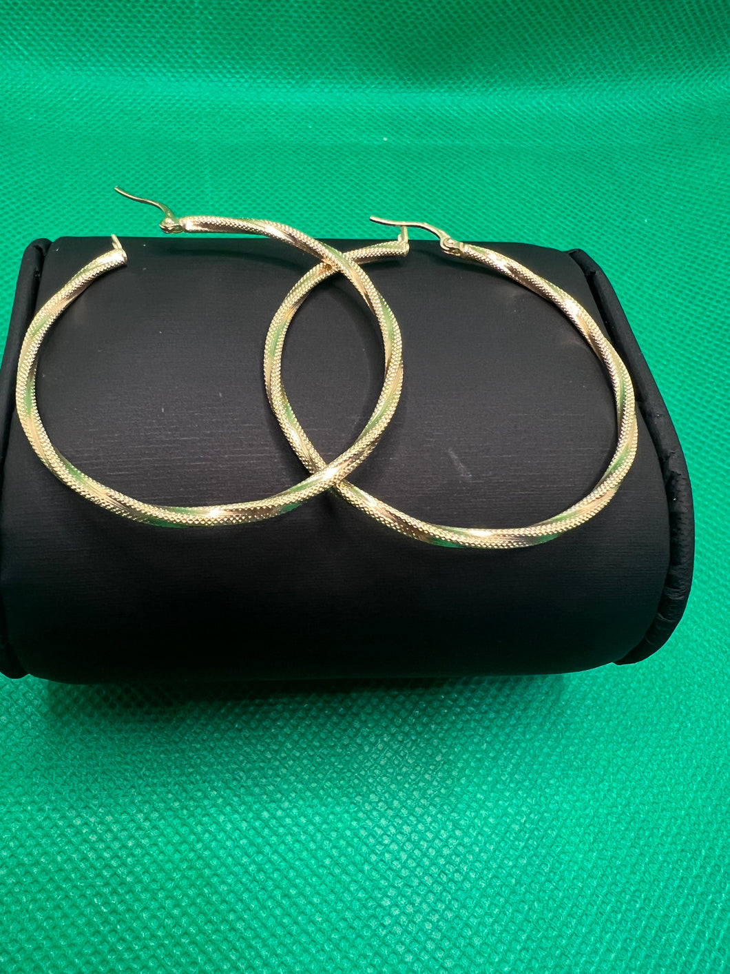 18K Large Loop Design Earrings