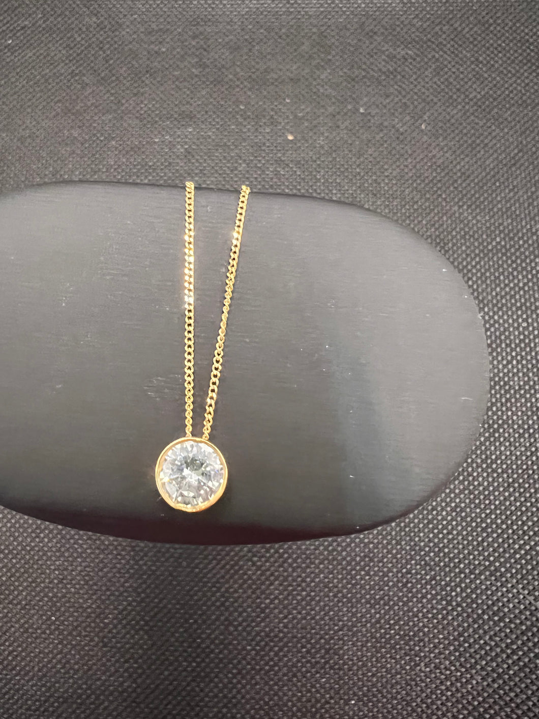 18K Necklace Stud with Zircon Stone