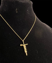 Load image into Gallery viewer, 18Karat Jesus Necklace  Name
