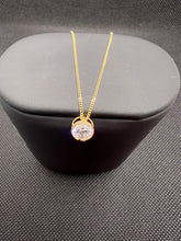 Load image into Gallery viewer, 18K Necklace Stud with Zircon Stone
