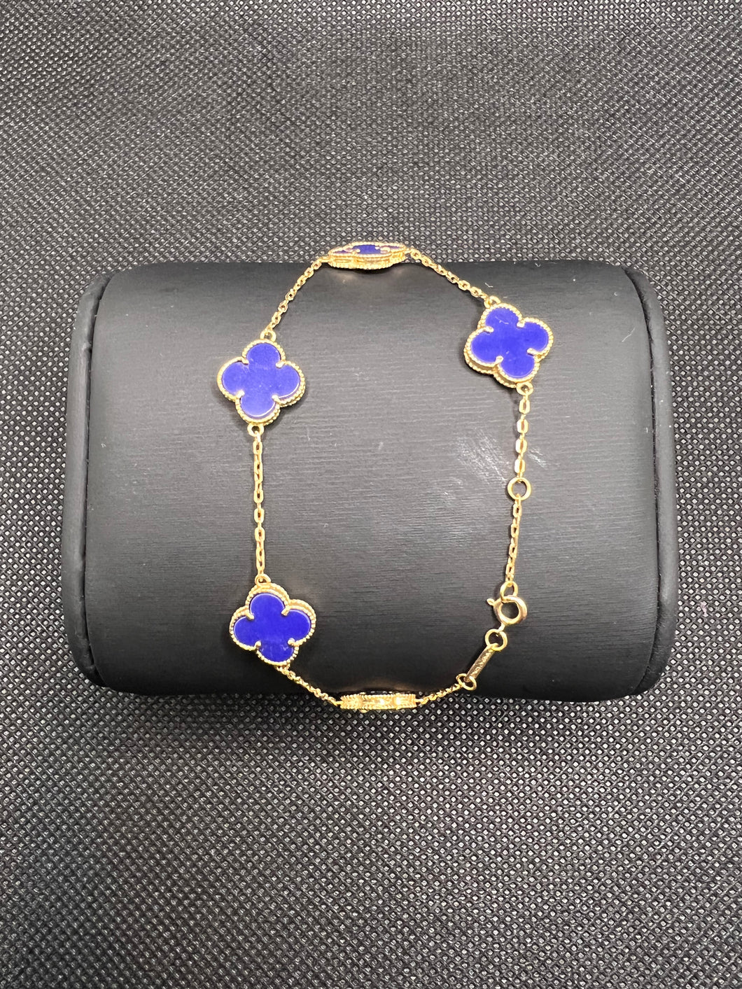 18K Flower Bracelet in Agathe Blue